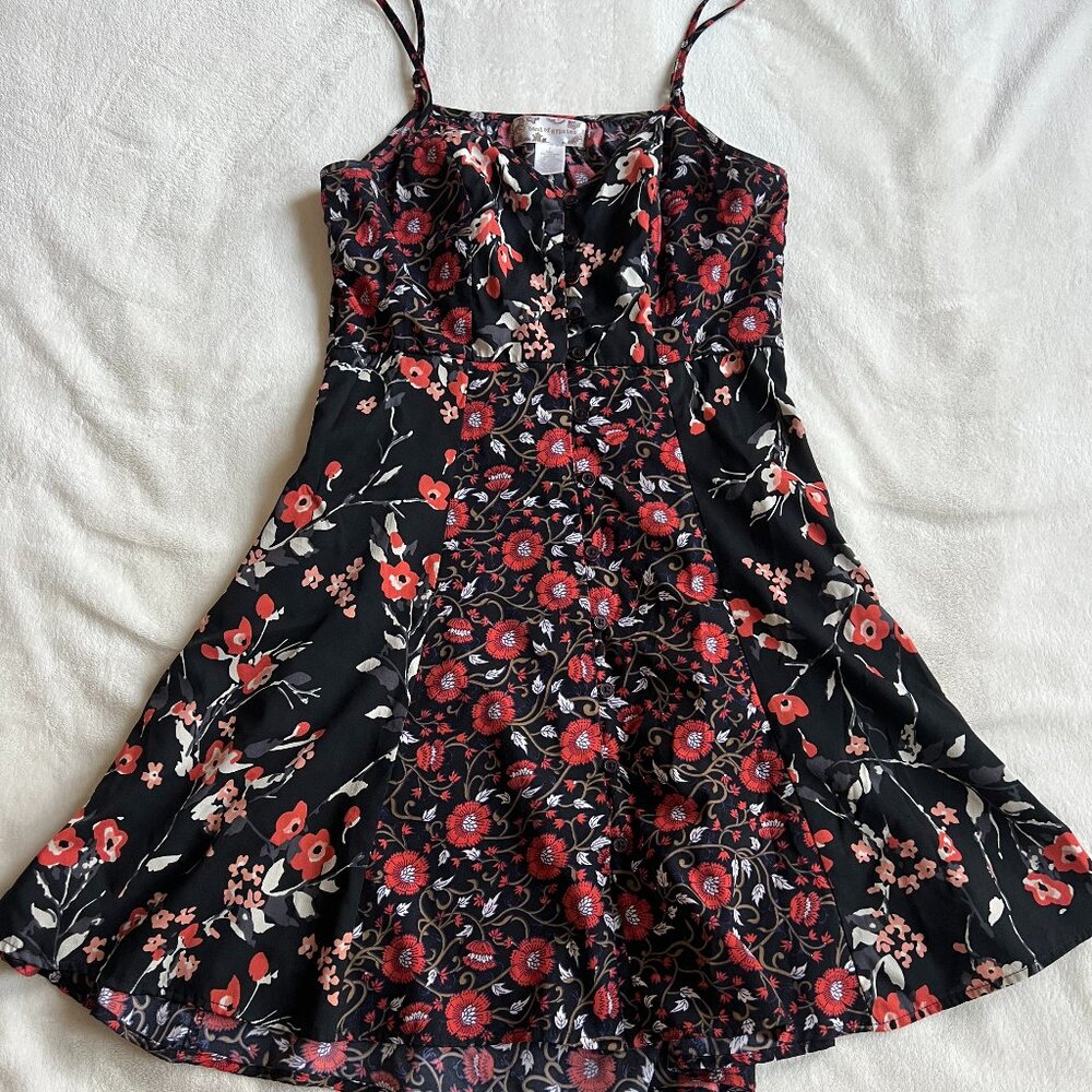 Band of Gypsies Black and Red Floral Dress size Small